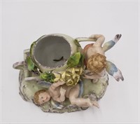 Meissen Porcelain Cherub Floral Bowl