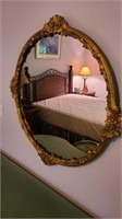 Vintage Round Mirror Gilt Frame