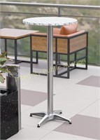 Flash Furniture Round Aluminum Bar Height Table