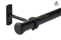 Curtain Rods 1" with Cap Black