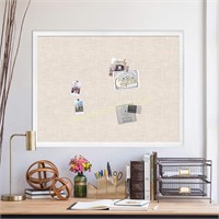 Home Decor Linen Cork Bulletin Board *