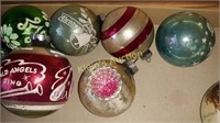 antique ornaments lot of 9 mercury glass ++
