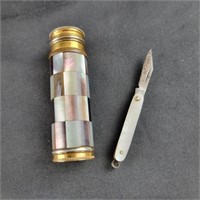 Vintage Mother of Pearl perfume Sprayer and mini