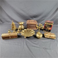 Box Lot - Brass Decor and Trinket Boxes