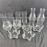 Glassware, Vases, Star Candy Dishes, Oil Lamp