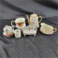 Porcelain and China - Teapot (has crack),