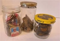 Matches, Keys & Soda Pop Cap Collection Jars