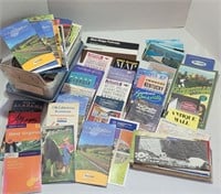 Vintage Traveling Maps & Things to do Brochures