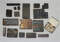 Vintage Metal Letterpress Blocks