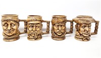Vintage Decorative Ceramic Character Mugs