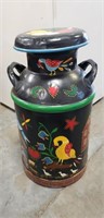 Hand Painted Vintage Milk Can