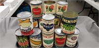 15 Vintage Vegetable Cans (Empty)