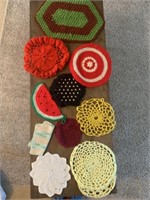 Lot of Crocheted Table Linens