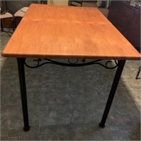 Wood and Metal Kitchen Table