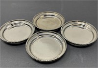 Set of Four Vintage Mercury Glass Coasters