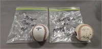 2 Autographed Baseballs