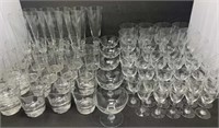 Vintage Etched Cocktail Glass Set