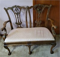 Chippendale 2-Seater Settee w/ Clawfeet #2