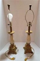 Hollywood Regency Table Lamp Set