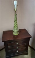 Crown Mark Side Table w/ Art Deco Table Lamp