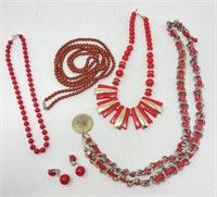 Red jewelry Lot