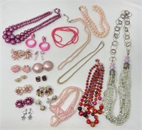 Pink Jewelry Lot
