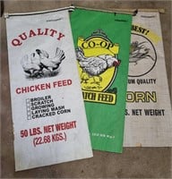 3pc Paper Chicken Feed Bags