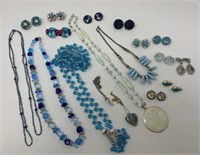 Blue jewelry lot