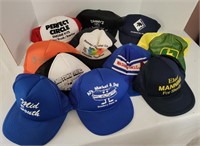 11pc. Vtg Trucker Hat Collection