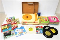 Vintage Fisher Price Record Player & Records Works