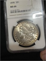 1898 MS66 NGC Morgan Silver Dollar Coin