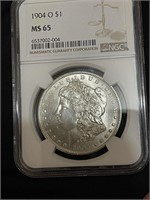 1904 O MS65 NGC Morgan Silver Dollar Coin