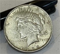 1922 Peace Silver  Dollar Coin