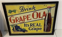 Antique Grape Ola Soda Metal Advertising Sign