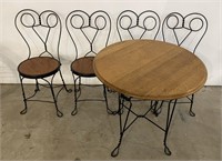 Antique Ice Cream Parlor Table & Chairs
