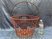 Old red wire egg basket #1