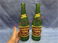 2 Old bottles "French Lick Valley Water"