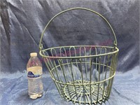 Old blue wire egg basket #3