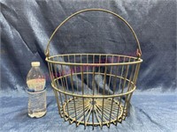 Old grey wire egg basket #4