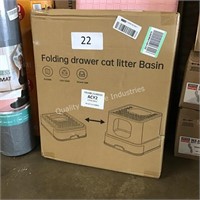 folding drawer cat litter basin