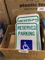 handicap reserve parking signs