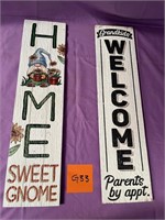 43 - NEW WMC PAIR OF WELCOME PORCH SIGNS 24X6"