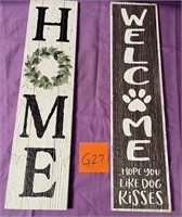 43 - NEW WMC PAIR OF WELCOME PORCH SIGNS 24X6"(G27