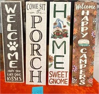 43 - NEW WMC LOT OF 4 "WELCOME PORCH SIGNS (M39)