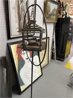 Hendryx brass birdcage with stand