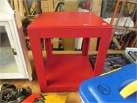 RED END TABLE