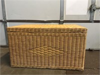 Large Lift-Top Wicker Storage Chest