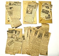 Lot of 1950s Stamps Newspaper Clippings