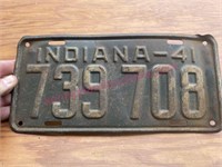 1941 Indiana license plate