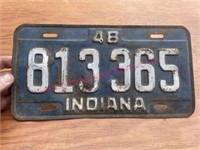 1948 Indiana license plate (blue)